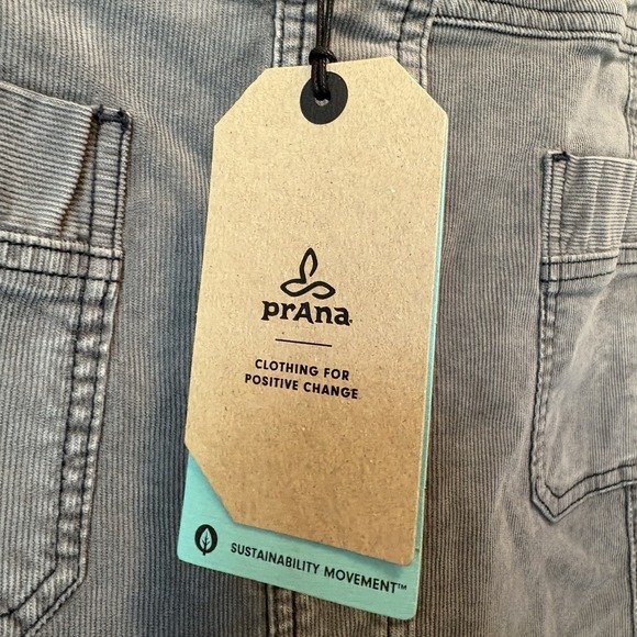 NWT PRANA NOIR BLUE MERRIGAN CORDUROY BUTTON FRONT ORGANIC COTTON BLEND SKIRT 12 - Picture 7 of 9